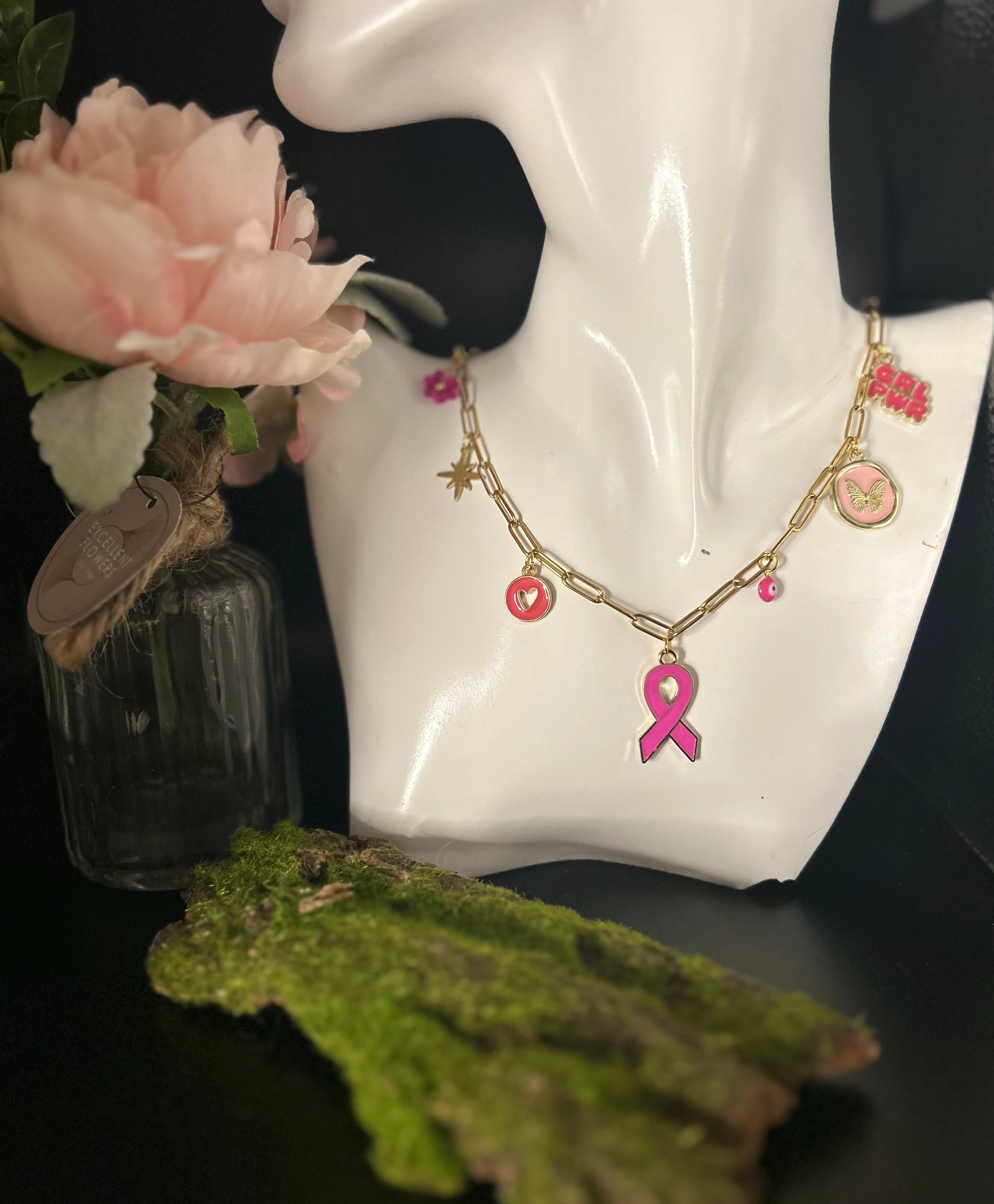 Collier Octobre rose 🎗️🎀