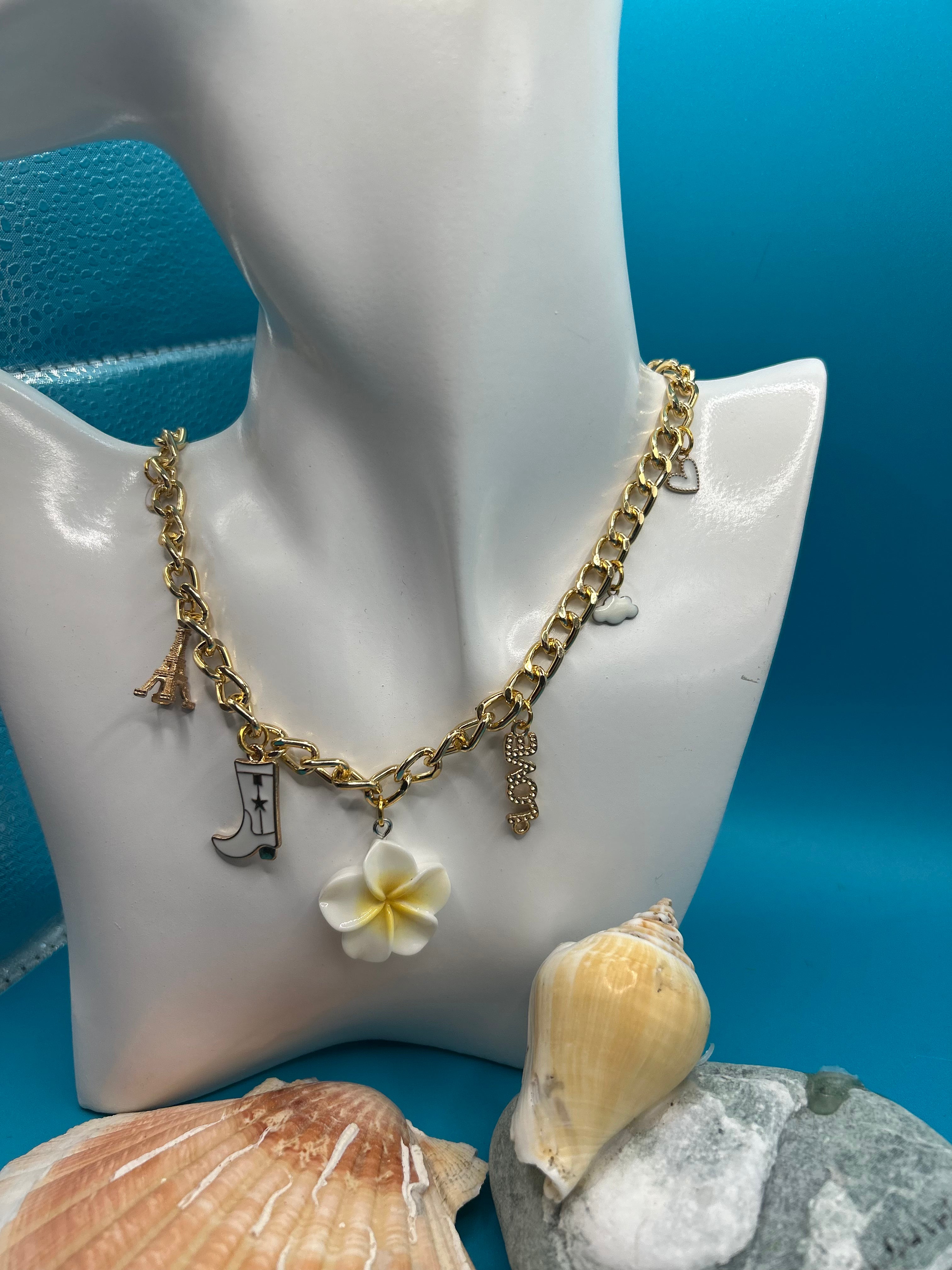Collier Monoi blanc