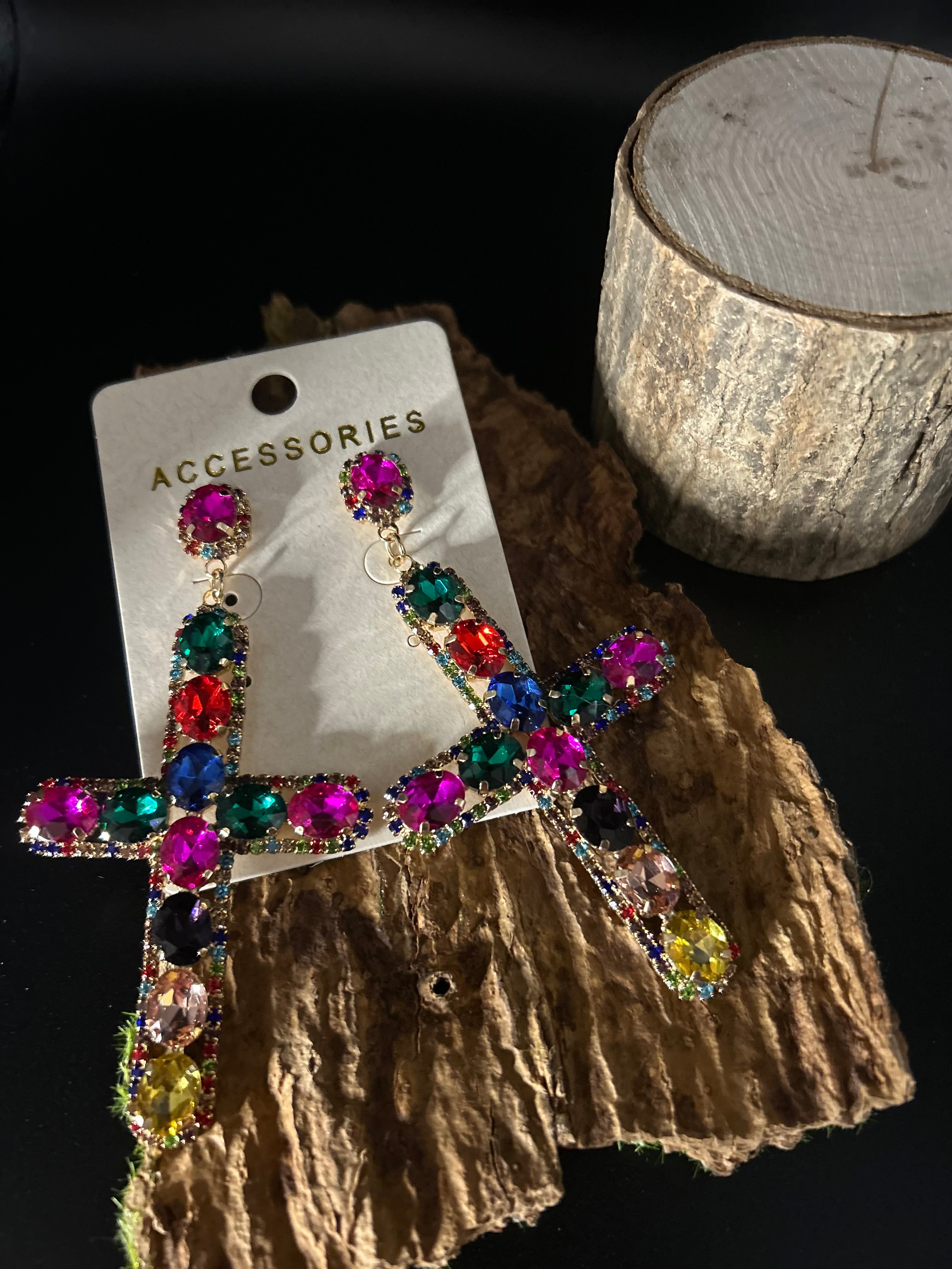 Boucle d’oreille Maria coloré