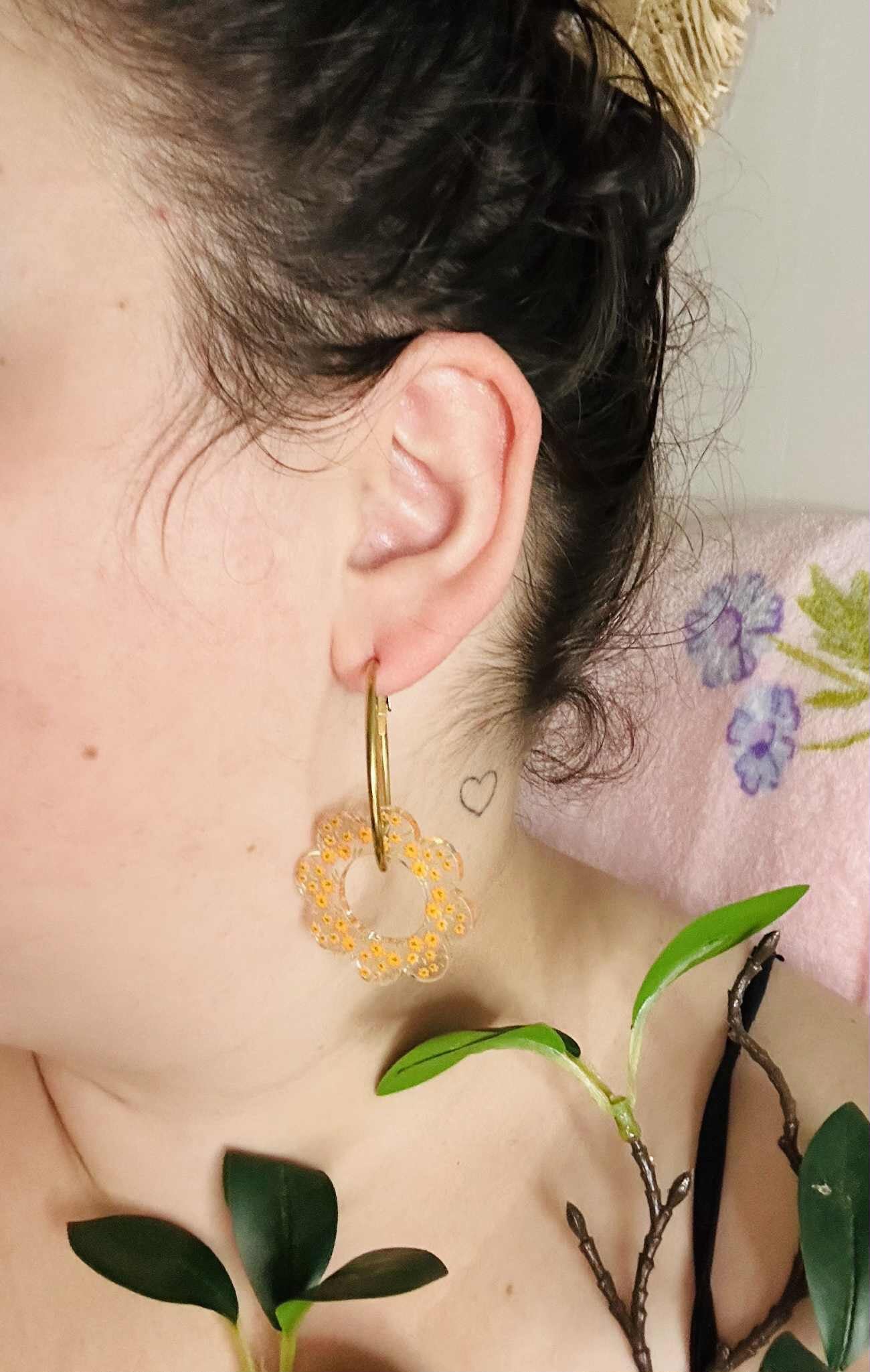Boucle d’oreille Tournesol