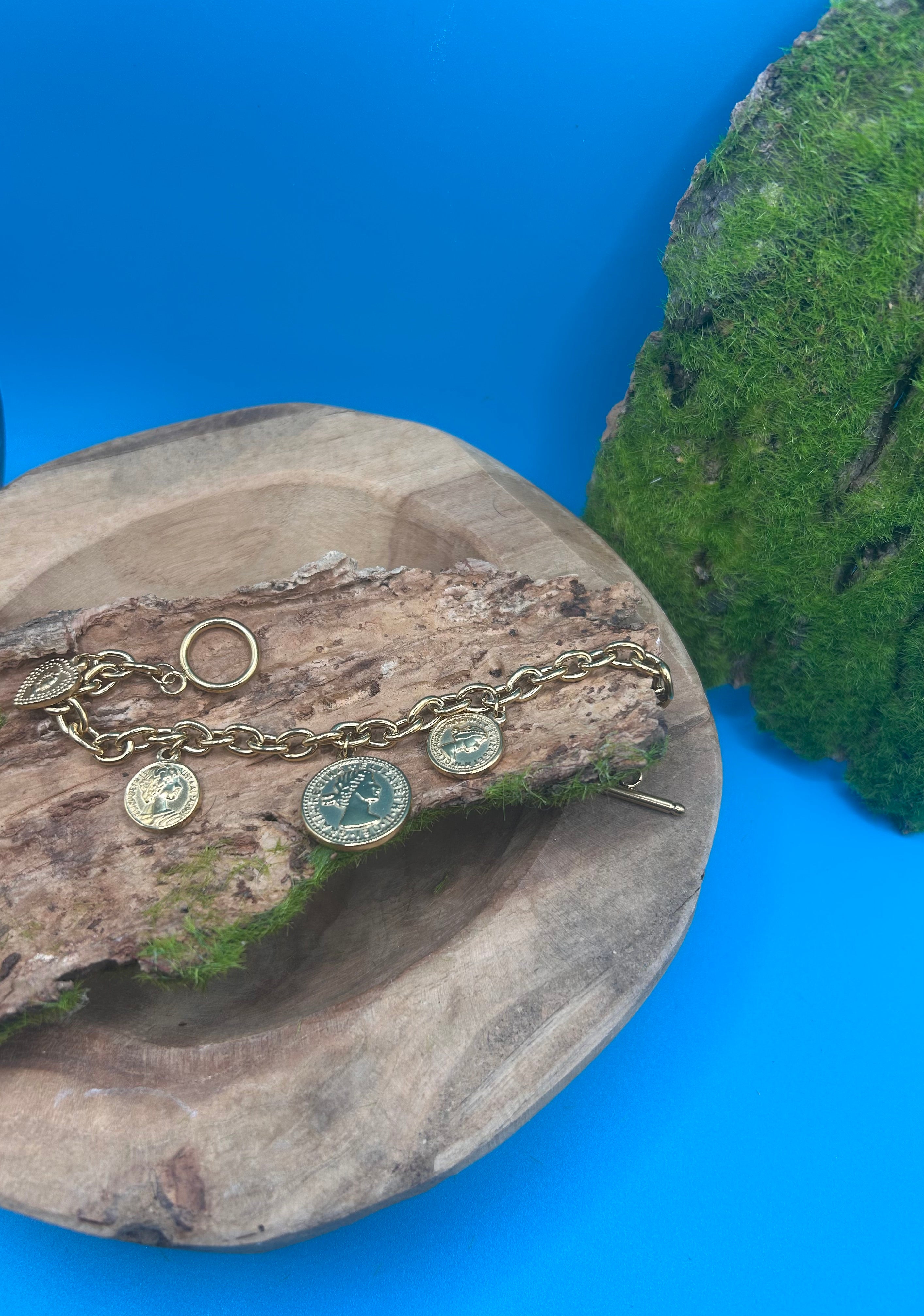 Bracelet pièce de monnaie